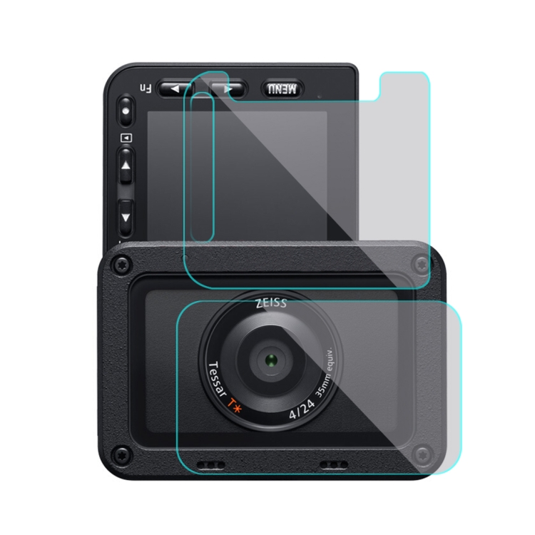 PU406.jpg Puluz Front Lens and Back LCD Pantalla LCD Flexible Anti-FingerPrint AF HD Film para Sony RX0 II / RX0 - Imagen 1