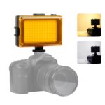 PULUZ Pocket 104 LED 1800LM Profesional Vlogging Fotografía Video y Photo Studio Light con filtros de imán blanco y naranja Panel de luz para cámaras Canon, Nikon, DSLR
