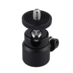 PULUZ Adaptador de cabeza esférica de trípode de metal con tornillo de 1/4 pulgada con cerradura