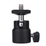 PULUZ Adaptador de cabeza esférica de trípode de metal con tornillo de 1/4 pulgada con cerradura - Imagen 2