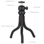 PULUZ MINI OCTOPUS FLEXIBLE TITULAR CON CABEZA DE BOLA PARA CAMERAS DE SLR, GOPRO, TELÉFONO CELULLO, TAMAÑO: 25CMX4.5CM - Imagen 4