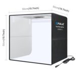 PULUZ Anillo de luz portátil plegable de 50 cm PD30W Carga rápida USB Iluminación fotográfica Estudio de fotografía Caja de tienda con 6 fondos de doble cara, Tamaño: 50 cm x 50 cm x 50 cm - Imagen 2