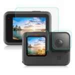 Protector de pantalla de cristal templado PULUZ 9H 2.5D para GoPro HERO12 Black /11 Black /10 Black /9 Black (lente + pantalla LCD)