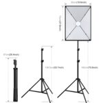 PULUZ 50x70cm Studio Softbox + 2m Soporte para trípode + Kit de fotografía con bombilla LED de luz blanca E27 30W 5700K individual, Single Bulb EU Plug - Imagen 3