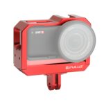 PULUZ-carcasa protectora con montura de marco de aleación de aluminio, ranura para Base de zapata fría y adaptador de Base de trípode para Insta360 One R, For Insta 360 One R Frame Cage(R)
