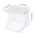 PULUZ Mini panel de lámpara de luz sin sombras para fotografía LED + caja de tienda de fotografía de estudio, material acrílico, área efectiva de 20 cm x 20 cm - Imagen 4