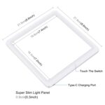 PULUZ Mini panel de lámpara de luz sin sombras para fotografía LED + caja de tienda de fotografía de estudio, material acrílico, área efectiva de 20 cm x 20 cm - Imagen 5