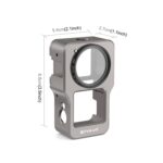 Jaula de aleación de aluminio CNC PULUZ para DJI Action 2, Aluminum Cage (Titanium Color) - Imagen 2