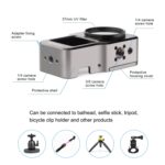 Jaula de aleación de aluminio CNC PULUZ para DJI Action 2, Aluminum Cage (Titanium Color) - Imagen 3