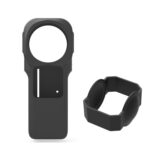 Funda protectora de silicona PULUZ con cubierta de lente para Insta360 One RS edición 360 de 1 pulgada, Silicone Case(Black) - Imagen 2
