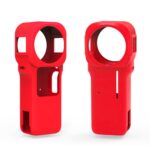 Funda protectora de silicona PULUZ con cubierta de lente para Insta360 One RS edición 360 de 1 pulgada, Silicone Case(Red) - Imagen 3