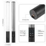 PULUZ Metal Body Pocket 2500-9000K RGB Luz de relleno de belleza a todo color Luz LED de mano para fotografía en cámara - Imagen 2