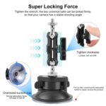 PULUZ Upgraded 1/4 inch Magic Arm Suction Cup Mount, Upgraded 1/4 inch Suction Cup Mount - Imagen 3