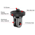 Adaptador de cámara de acción de montaje de trípode de metal con tornillo de 1/4 pulgada PULUZ, Metal Camera Adapter - Imagen 4