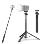 Trípode para selfies con teléfono PULUZ de 1,3 m, soporte para transmisión en vivo de vlogs con clip para teléfono, 1.4m  Phone Tripod