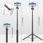 Trípode para selfies con teléfono PULUZ de 1,3 m, soporte para transmisión en vivo de vlogs con clip para teléfono, 1.4m  Phone Tripod - Imagen 3