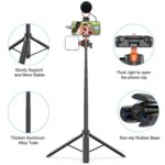 Trípode para selfies con teléfono PULUZ de 1,3 m, soporte para transmisión en vivo de vlogs con clip para teléfono, 1.4m  Phone Tripod - Imagen 4