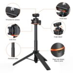 Trípode de extensión para cámara de teléfono mini PULUZ con cabezal esférico de 360 ​​grados y zapata fría para selfies, Phone Camera Tripod - Imagen 5