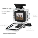 For GoPro HERO 4K 2024 PULUZ 60m / 196ft Waterproof Housing Protective Case with Buckle Basic Mount & Screw, Waterproof Case - Imagen 4