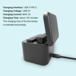 For Insta360 X5 PULUZ Dual-Batteries Charging Box Battery & Memory Card Storage Case, For Insta360 X5 Batteries Charging Box - Imagen 5