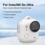 For Insta360 GO Ultra PULUZ Body Silicone Protective Cover with Lens Cap & Lanyards, Protective Cover (White) - Imagen 2