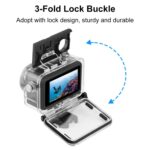 Carcasa sumergible impermeable PULUZ de 60 m para DJI Osmo Action 5 Pro / 3 / 4, con zapata fría, hebilla, soporte básico y tornillos. - Imagen 4