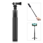 PULUZ 70cm Metal Selfie Stick Monopod con base de adaptador invisible y tornillo para Insta360 One RS / X2 / X3