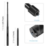 PULUZ Monopod de palo selfie de metal de 110 cm con base adaptadora invisible y tornillo para Insta360 One RS / X2 / X3 / X4 - Imagen 3