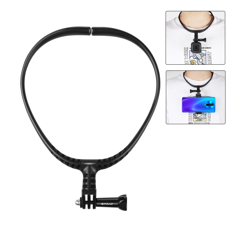 PU846B.jpg PULUZ Lazy Soporte de cuello ajustable para cámaras de acción GoPro, Neck Bracket - Imagen 1