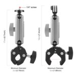 PULUZ Motocicleta Cangrejo Alicates Soporte de brazo de clip con adaptador de montaje y tornillo largo - Imagen 2