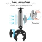 PULUZ Motocicleta Cangrejo Alicates Soporte de brazo de clip con adaptador de montaje y tornillo largo - Imagen 4