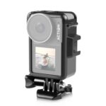Para DJI Osmo Action 4/3 PULUZ Jaula de marco protector de plástico vertical con zapatos fríos, For DJI Osmo Action 5 Pro / 4 / 3 Vertical Cage