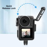 Para DJI Osmo Action 4/3 PULUZ Jaula de marco protector de plástico vertical con zapatos fríos, For DJI Osmo Action 5 Pro / 4 / 3 Vertical Cage - Imagen 4