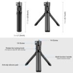 Para Insta360 X3 PULUZ Soporte de trípode de escritorio con mango giratorio, Desktop Tripod Stand - Imagen 3
