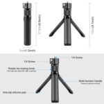 Para Insta360 X3 PULUZ mango giratorio trípode de escritorio soporte 110cm palo Selfie monopié, Desktop Tripod Stand 110cm Selfie Stick - Imagen 3