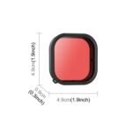 Para GoPro HERO12 negro/11 negro/10 negro/9 negro PULUZ carcasa cuadrada filtro de lente de Color de buceo, For GoPro Hero11 Black / HERO10 Black / HERO9 Black - Imagen 3