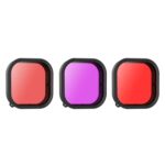 Para GoPro HERO12 negro/11 negro/10 negro/9 negro PULUZ carcasa cuadrada filtro de lente de Color de buceo, For GoPro Hero11 Black / HERO10 Black / HERO9 Black - Imagen 6