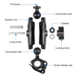 PULUZ motocicleta O-Clip abrazadera de liberación rápida manillar soporte de montaje fijo para GoPro y otras cámaras de acción, O-Clip Mount - Imagen 3