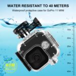 Para GoPro Hero11 Mini Black PULUZ 40m Funda protectora impermeable con hebilla Montaje básico y tornillo, For GoPro Hero11 Black Mini - Imagen 5