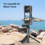 Para Insta360 X4 PULUZ Marco de carcasa protectora de Metal con cubierta de lente, For Insta360 X4 - Imagen 2