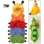 Linda ropa de bebé estilo gusano carpintero para dormir, Size: 75yard - Imagen 2