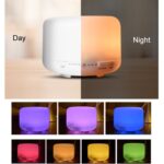 Difusor de aroma ultrasónico con luces LED coloridas (conector estadounidense) (blanco) - Imagen 5