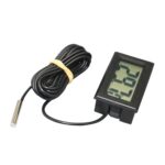 Mini termómetro digital LCD para frigorífico congelador, tamaño de inserción 46 mm x 26,6 mm, longitud del cable 1 m (negro) - Imagen 3