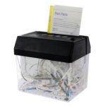 Trituradora de papel mini USB con abrecartas (negro)