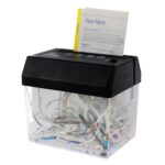 Trituradora de papel mini USB con abrecartas (negro) - Imagen 2