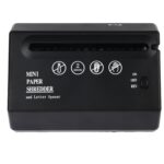 Trituradora de papel mini USB con abrecartas (negro) - Imagen 3
