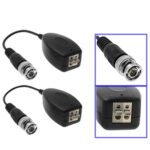 2 PCS Passive UTP Video Balun Transceptor (negro)