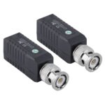 2 PCS CCTV Twisted BNC Single Channel Video Pasivo Transceptor (negro)