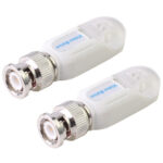 2 PCS UTP Network Video Balun Cat5 a Camera CCTV BNC DVR O-611 (blanco) - Imagen 3
