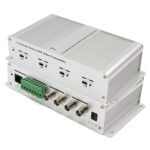 Transmisor de video UTP activo de 4 canales (plata)
